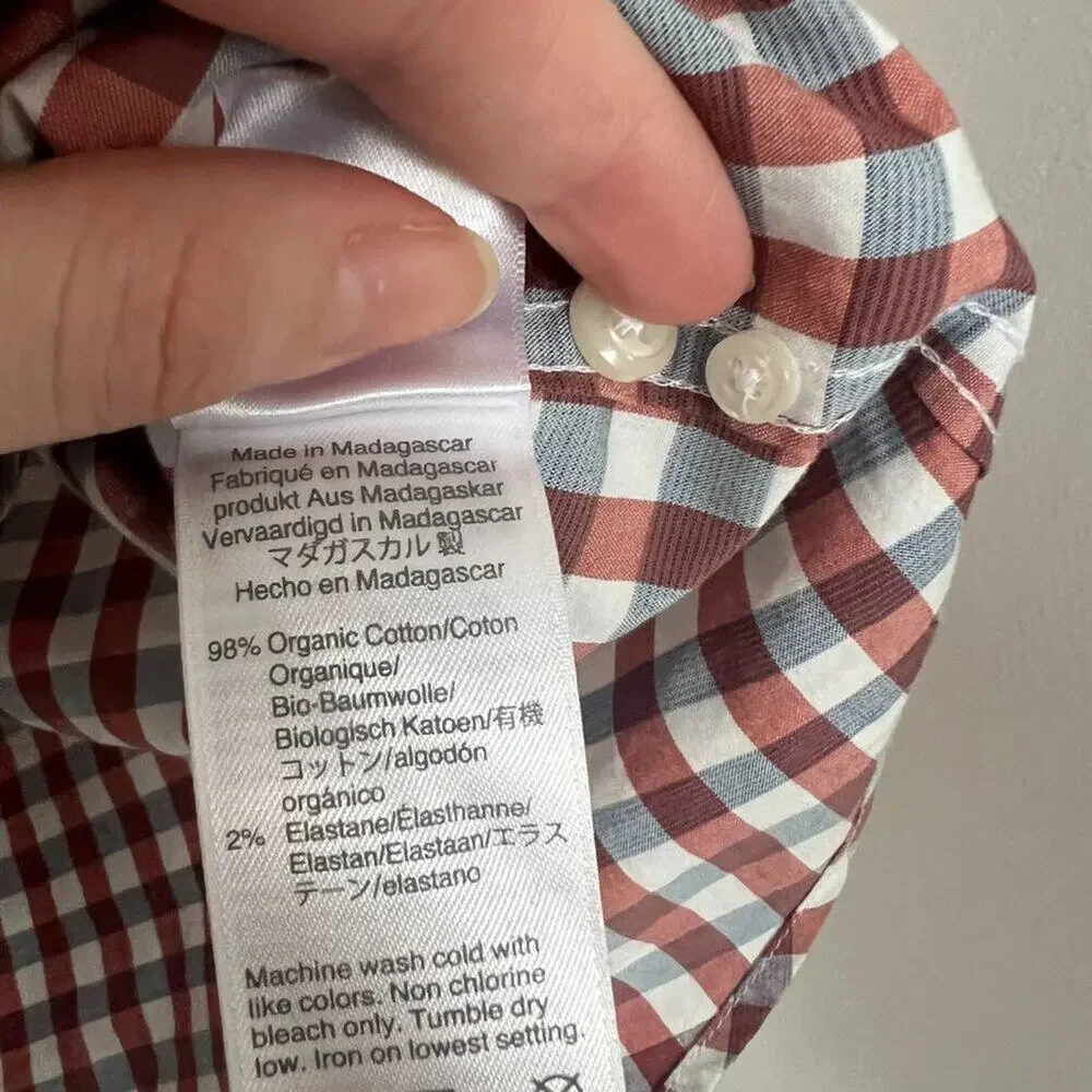 J. Crew Slim Fit Checked Gingham Button Down Shirt